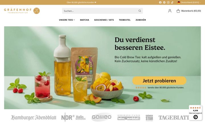 Screenshot of graefenhoftee.de