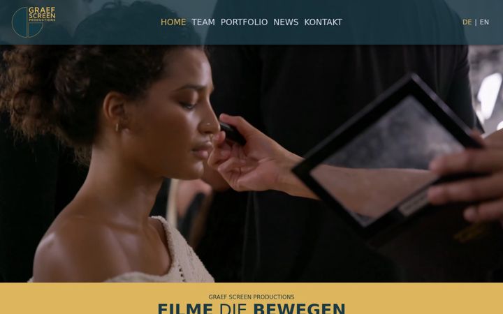 Screenshot of graefscreenproductions.com