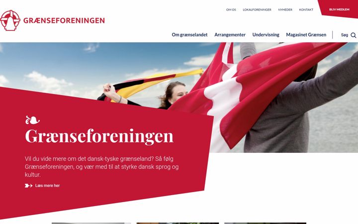 Screenshot of graenseforeningen.dk