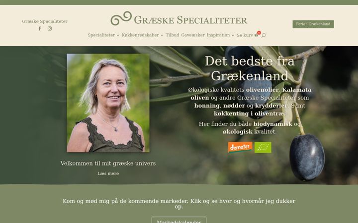 Screenshot of graeskespecialiteter.dk