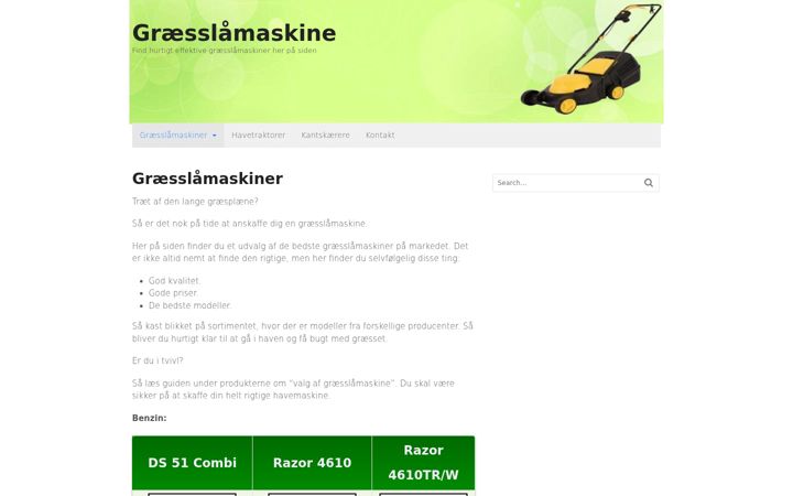 Screenshot of graesslaamaskine.dk