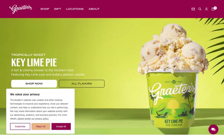 Screenshot of graeters.com