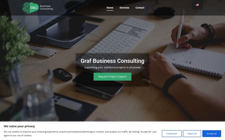 Screenshot of graf-business-consulting.com