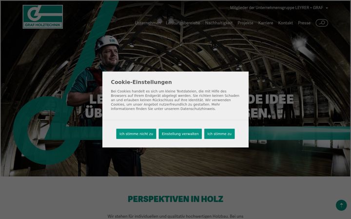 Screenshot of graf-holztechnik.at