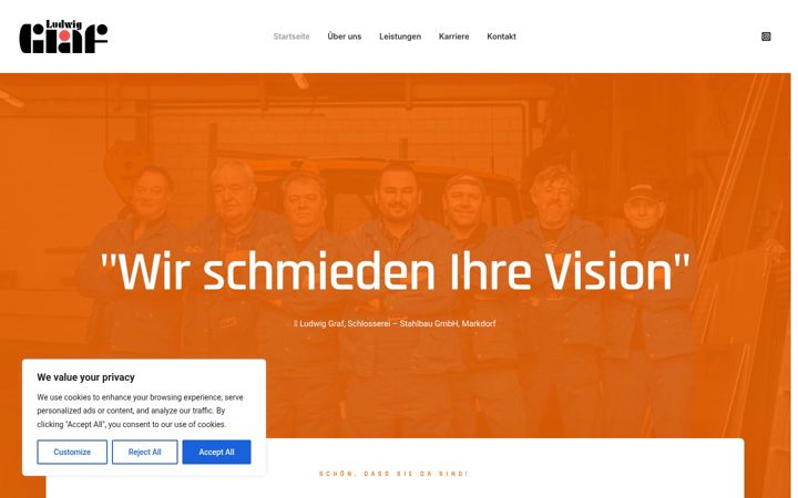 Screenshot of graf-schlosserei-stahlbau.de