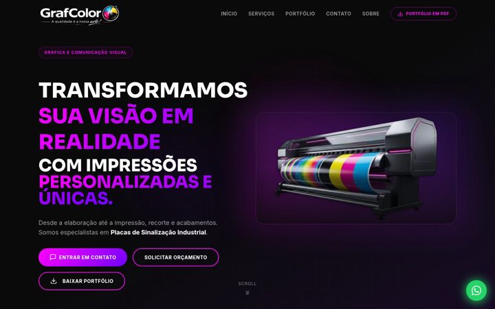 Screenshot of grafcoloracz.com.br