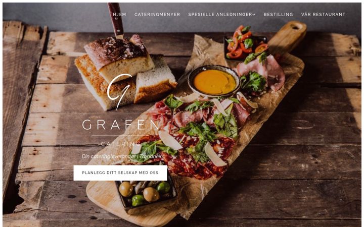 Screenshot of grafencatering.no