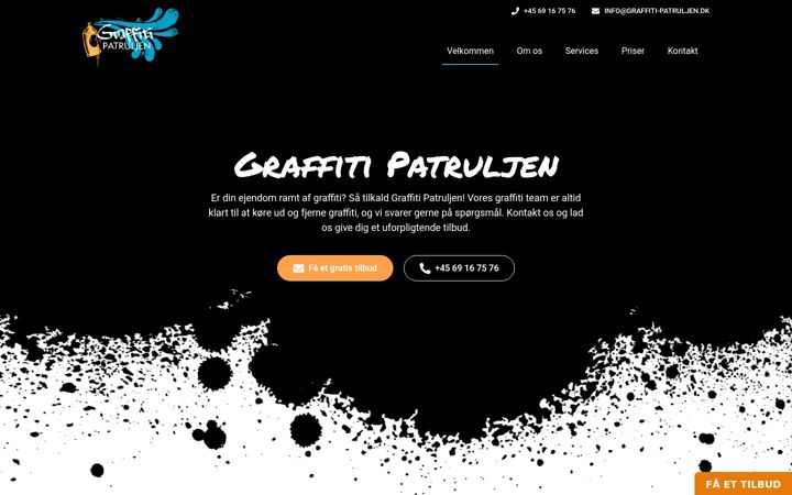 Screenshot of graffiti-patruljen.dk