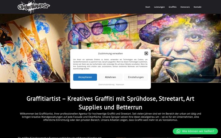 Screenshot of graffitiartist.de