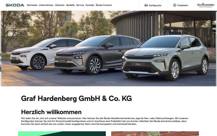 Screenshot of grafhardenberg-og.skoda-auto.de