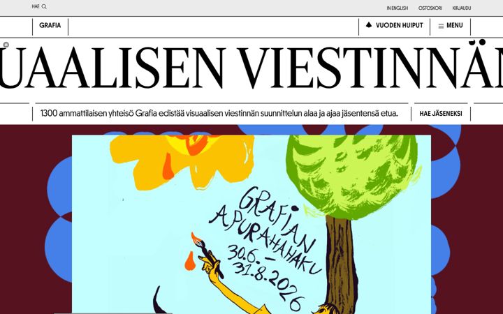 Screenshot of grafia.fi