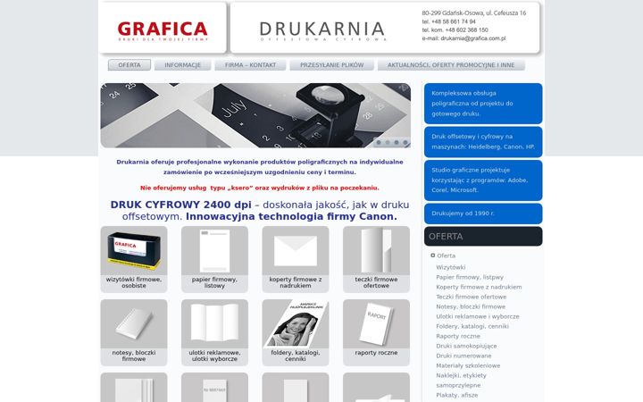 Screenshot of grafica.com.pl