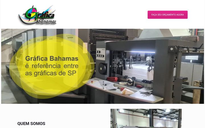 Screenshot of graficabahamas.com.br