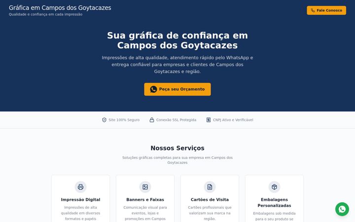 Screenshot of graficacamposdosgoytacazes.com.br