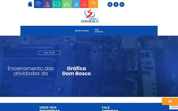Screenshot of graficadomboscopoa.com.br