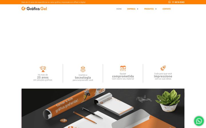 Screenshot of graficagel.com.br