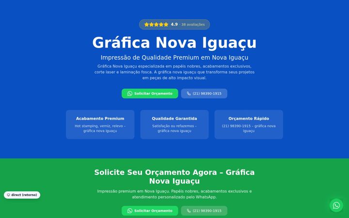 Screenshot of graficanovaiguacu.com.br