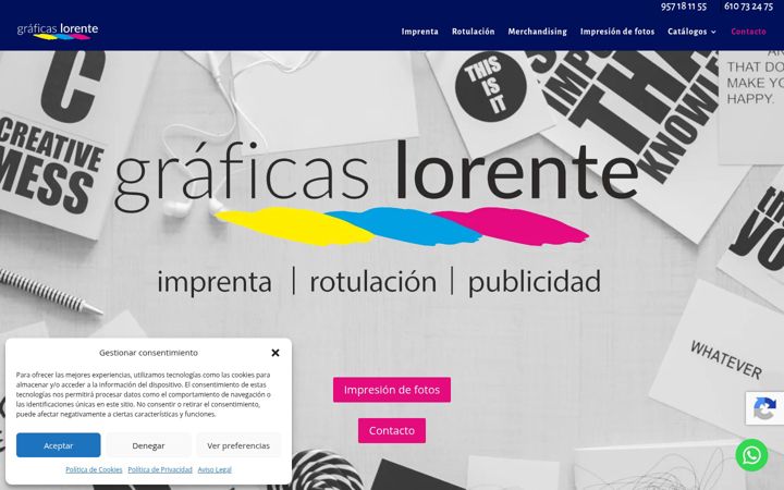 Screenshot of graficaslorente.com