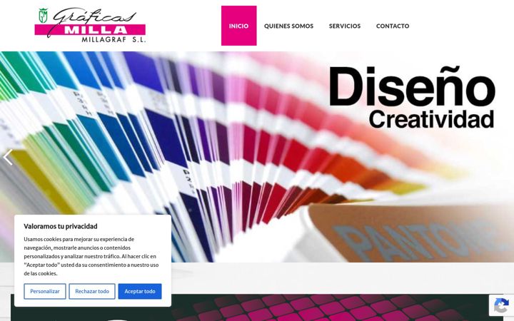 Screenshot of graficasmilla.com
