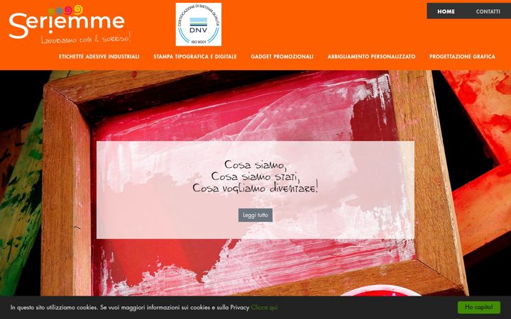 Screenshot of graficheseriemme.it