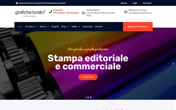 Screenshot of graficheturato.it