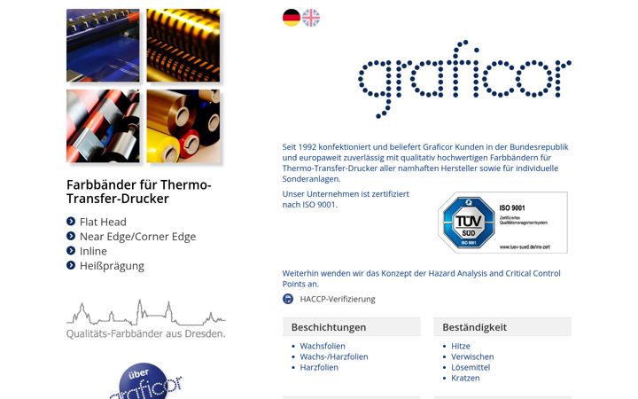 Screenshot of graficor.de