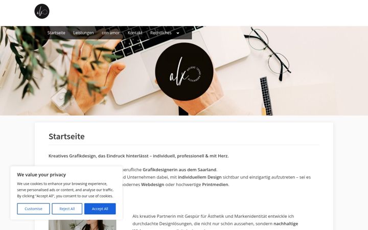 Screenshot of grafikdesign-alx.de