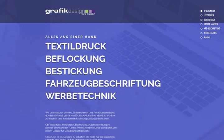Screenshot of grafikdesign-bielich.de