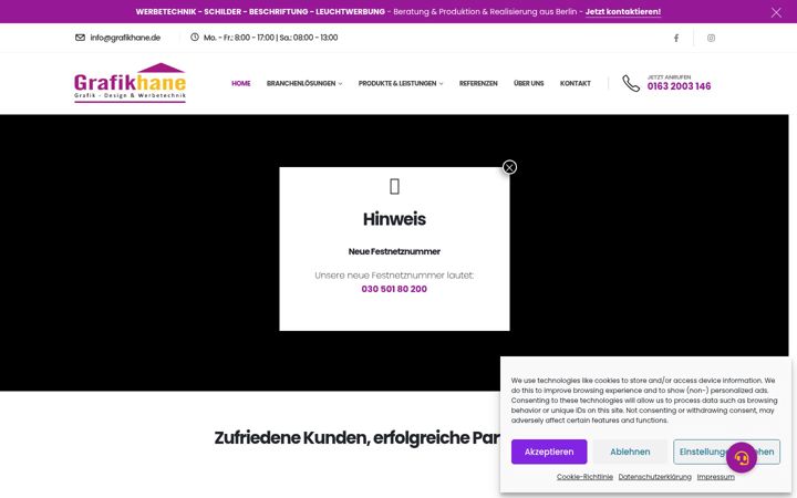 Screenshot of grafikhane.de