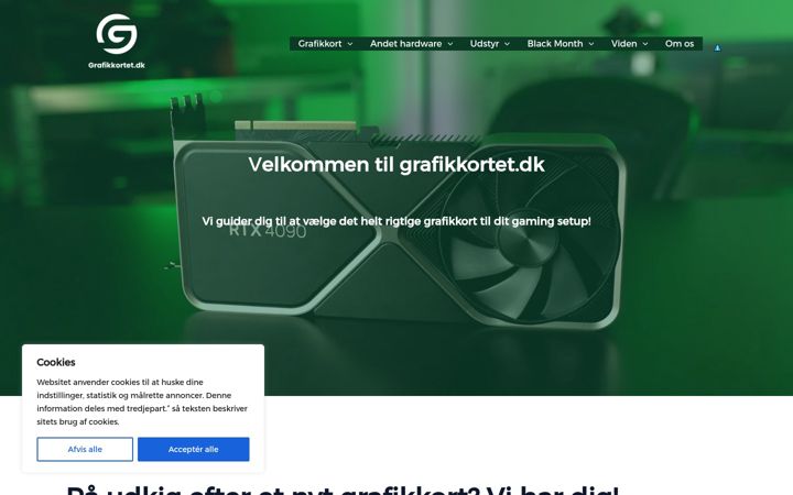 Screenshot of grafikkortet.dk
