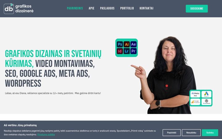 Screenshot of grafikosdizainere.lt