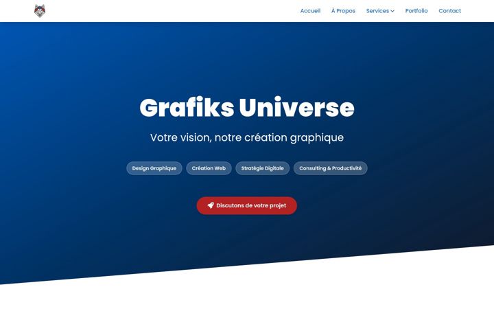 Screenshot of grafiksuniverse.com