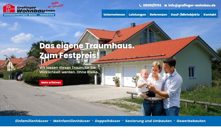 Screenshot of grafinger-wohnbau.de