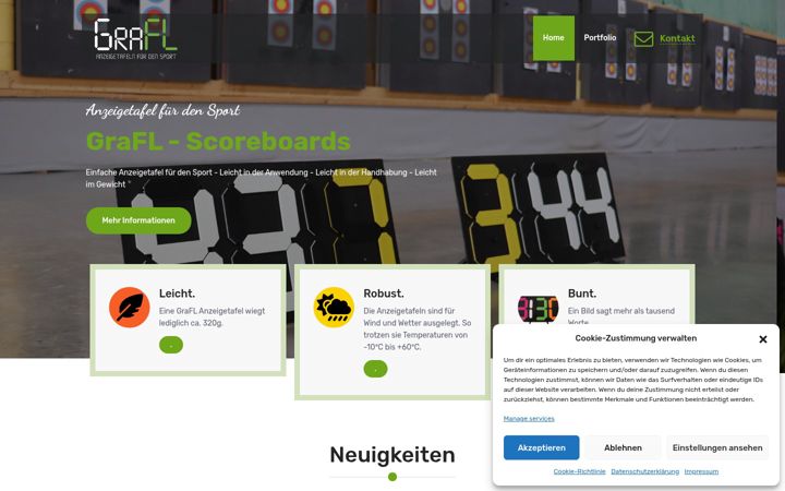 Screenshot of grafl-boards.de