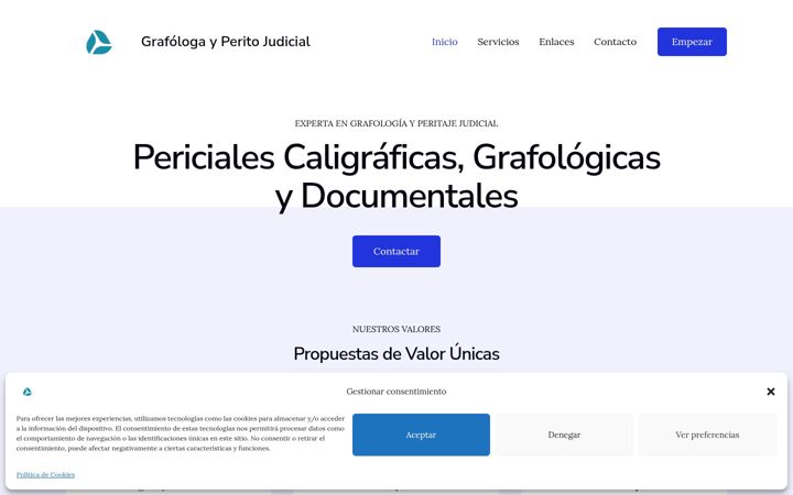 Screenshot of grafologayperitojudicial.net