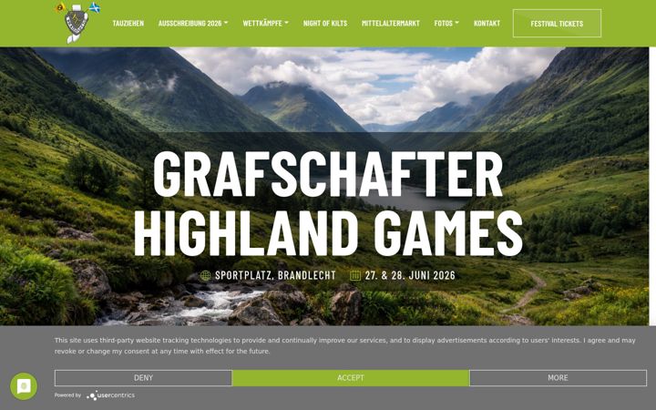 Screenshot of grafschafter-highlandgames.de