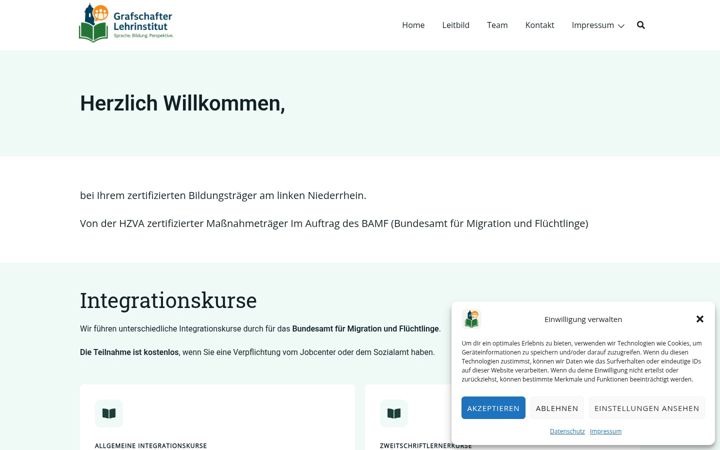 Screenshot of grafschafterlehrinstitut.de