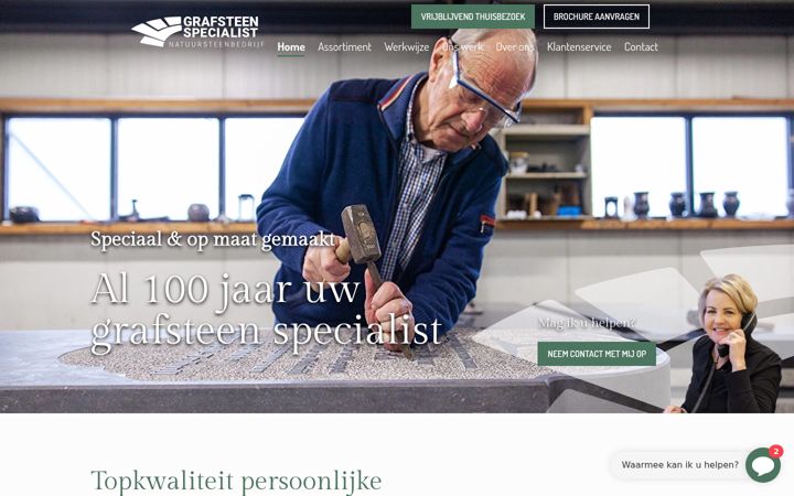 Screenshot of grafsteenspecialist.nl