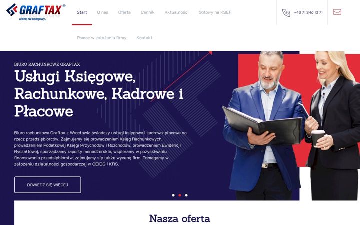 Screenshot of graftax.pl