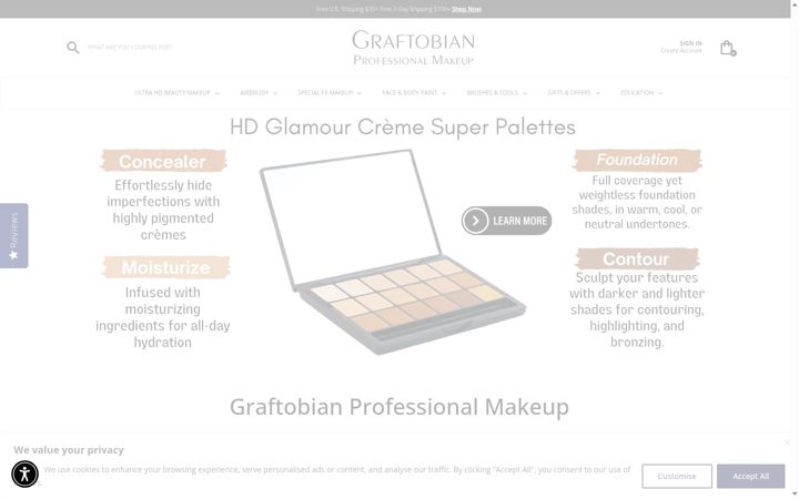 Screenshot of graftobian.com