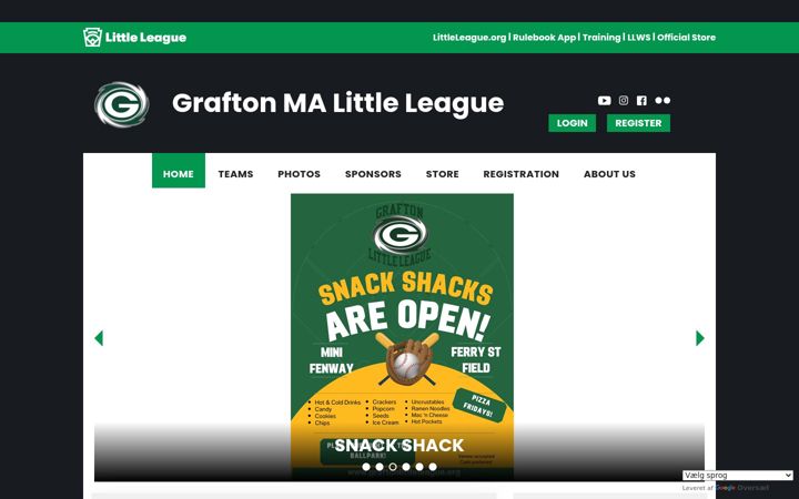 Skärmbild av graftonlittleleague.org
