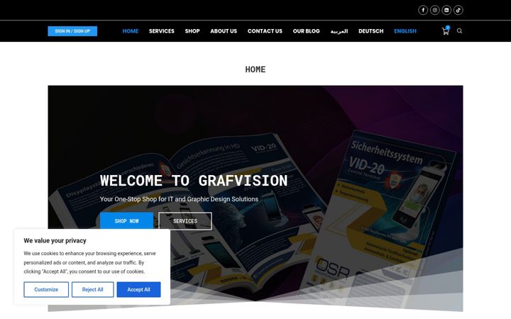 Screenshot of grafvision.com