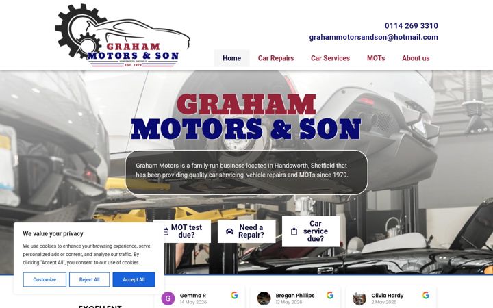 Screenshot of grahammotors.co.uk