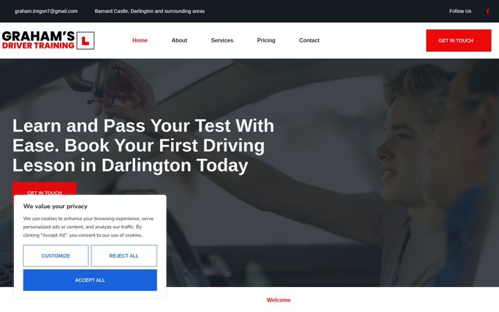 Screenshot of grahamsdrivertraining.co.uk