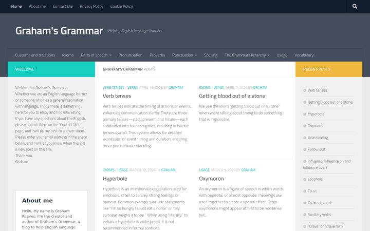 Screenshot of grahamsgrammar.com