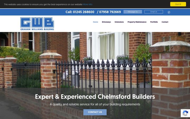 Screenshot of grahamwilliamsbuilding.co.uk