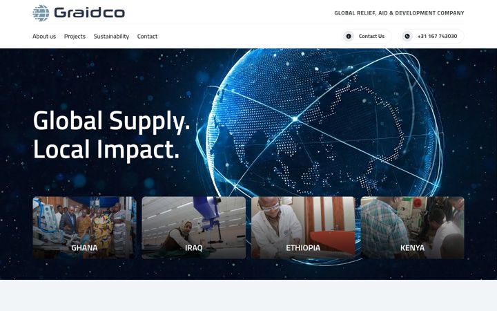 Screenshot of graidco.nl