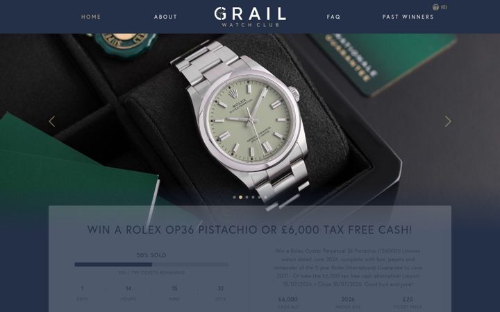 Screenshot von grailwatchclub.com