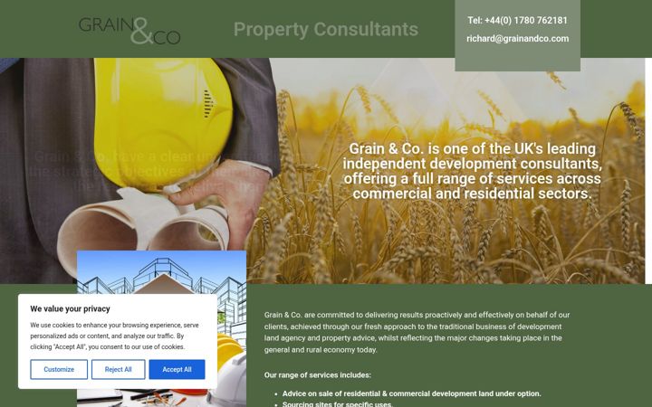 Screenshot of grainandco.com
