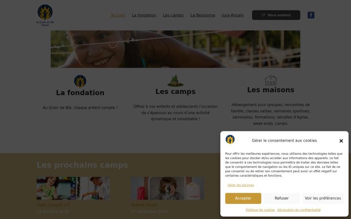 Screenshot of graindeble.info